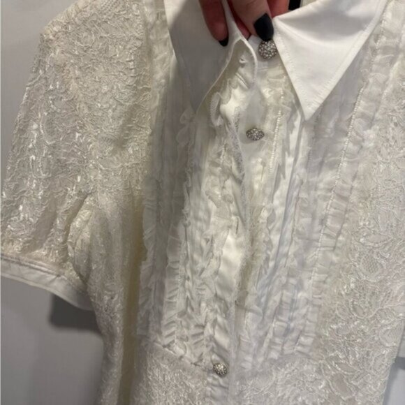 🌟 ST. JOHN COUTURE Blouse- Size 12 - Picture 7 of 11